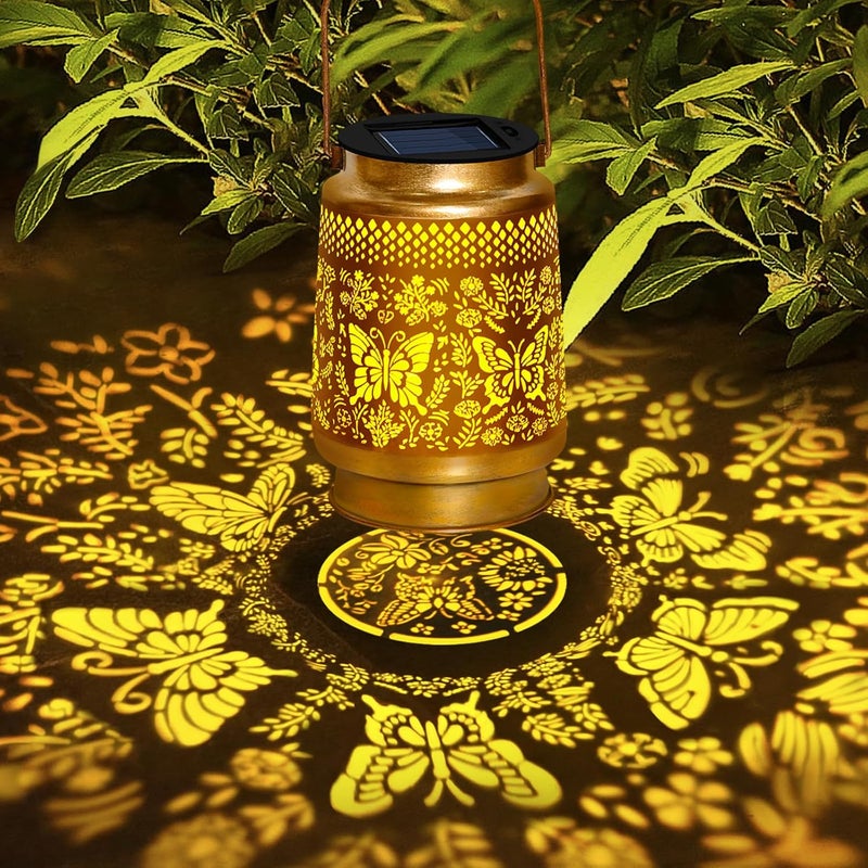 EDOF Butterfly Solar Lanterns Outdoor Waterproof with Shepherd Hook,Christmas Decorations Birthday for Mom Women Grandma,Garden Lights Butterfly Decor,Hanging Solar Lights Decorative for Yard,Patio,Porch - Image 3